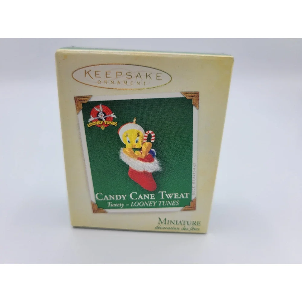 Hallmark‎ Keepsake Ornament Loony Tunes Tweety Bird Candy Cane Tweet 2005